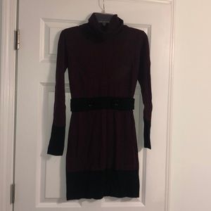 Burgundy sweater dress